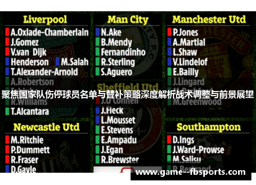 聚焦国家队伤停球员名单与替补策略深度解析战术调整与前景展望 聚焦国家队伤停球员名单与替补策略深度解析战术调整与前景展望